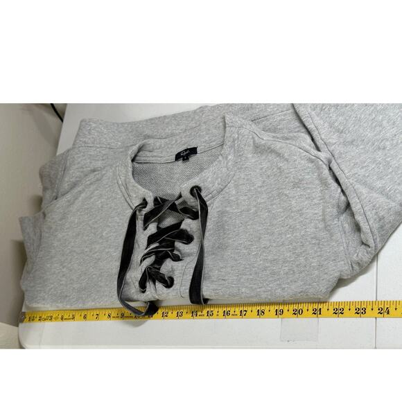 Rails Sweatshirt Womens Small Heather Grey Ryan Lace Up Cotton Grunge Lounge - Picture 10 of 11